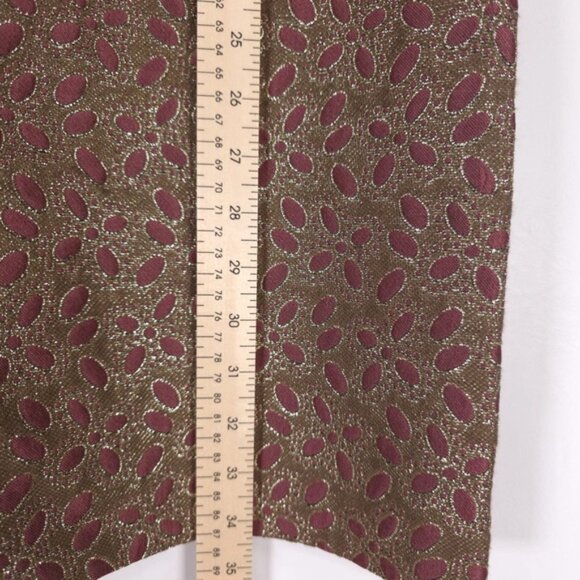 RED VALENTINO ROMANIA MADE Floral Lurex Jacquard Sleeveless Shift Dress Size 8 - Picture 10 of 15